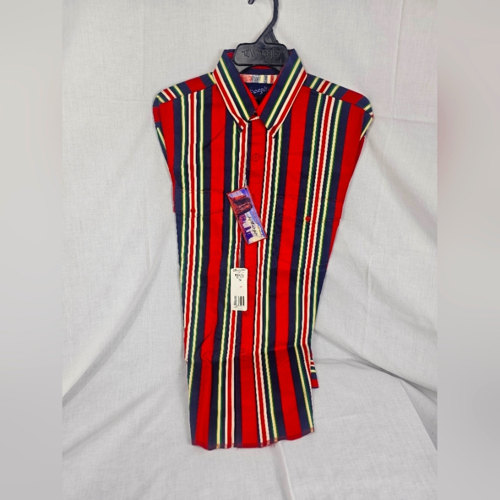 VINTAGE WRANGLER  BRUSHPOPPER RIDGERIDER SIZE LARGE Buttondown